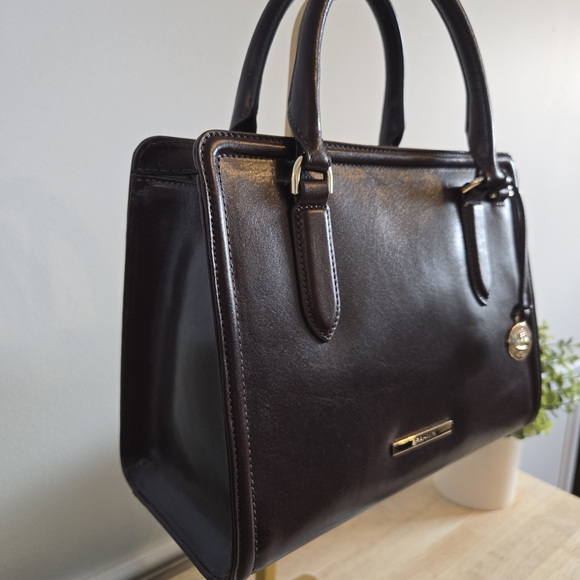 Brahmin Cami Satchel – Espresso Topsail Leather - Picture 4 of 7